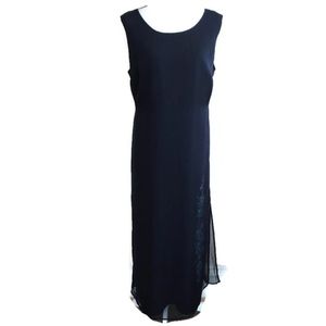 Maggie McNaughton 1X Blue Sleeveless Floral Print